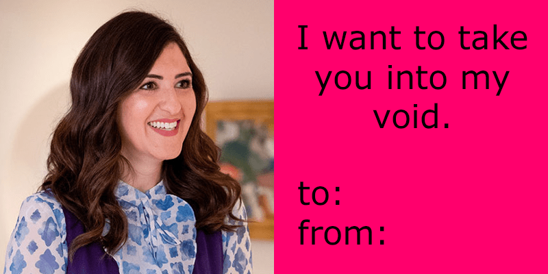 Janet from The Good Place says "I want to take you into my Void."